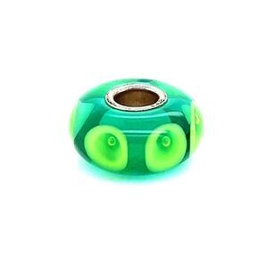 Trollbeads Oak Green Bubbles Glass Bead